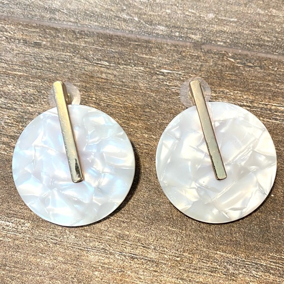 BaubleBar White Abalone Earrings - Picture 3 of 3